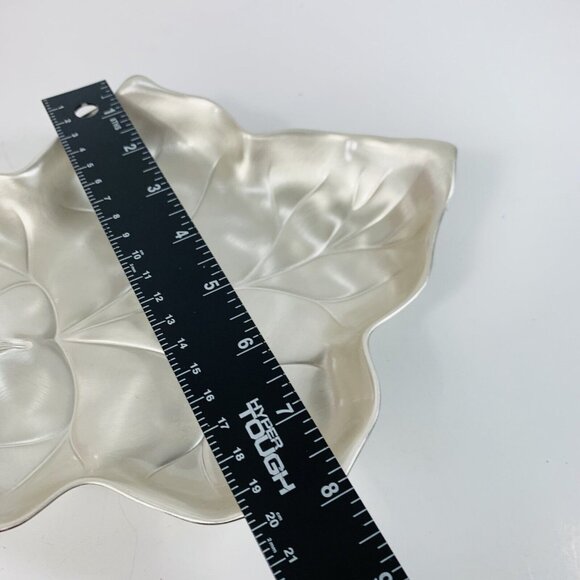 German Metalware Autumn Decorative Dish Grape Leaf Footed By WMF Ikora VTG 70s - Picture 11 of 12